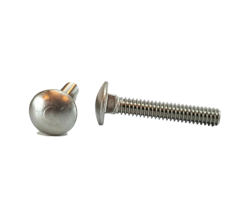Chenango Supply Stainless 1/4-20 x 1-1/2inches Carriage Bolt (3/4inches to 5inches Lengths Available in Listing), 18-8 Stainless Steel,50 Pieces (1/4-20x1-1/2) - Image 1